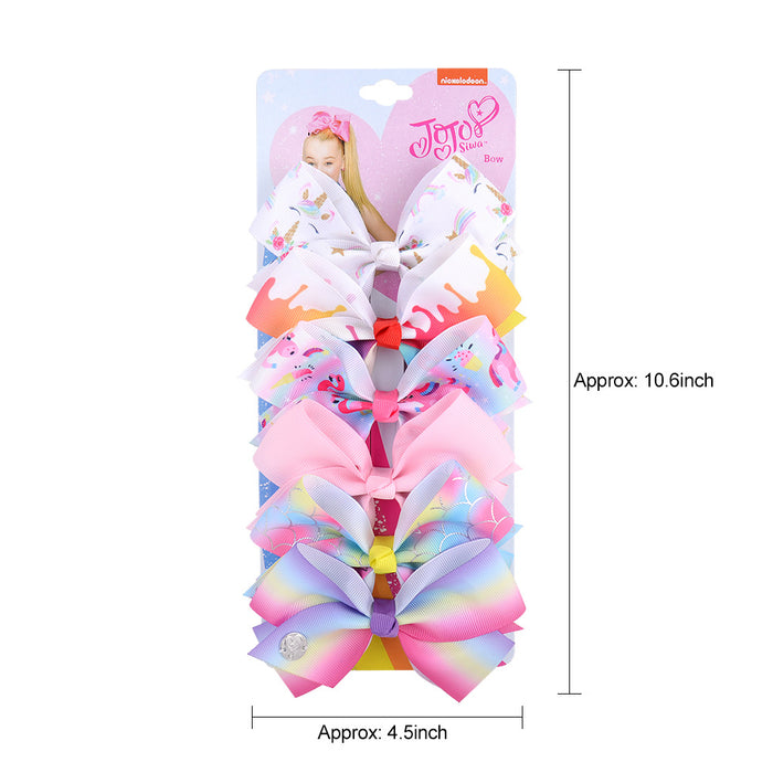 Wholesale kids bow 5 inch hair accessories set MOQ≥2 JDC-HC-YL075