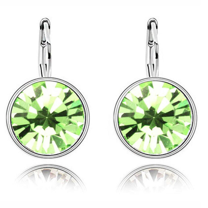 Wholesale Metal Crystal Earrings Stud Earrings Women's Round Flashing Diamonds JDC-ES-Bingm024