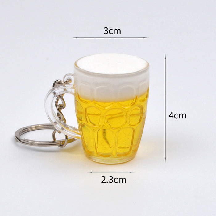 Jewelry WholesaleWholesale Acrylic Simulation Mini Beer Mug Keychain JDC-KC-SLi001 Keychains 胜丽 %variant_option1% %variant_option2% %variant_option3%  Factory Price JoyasDeChina Joyas De China