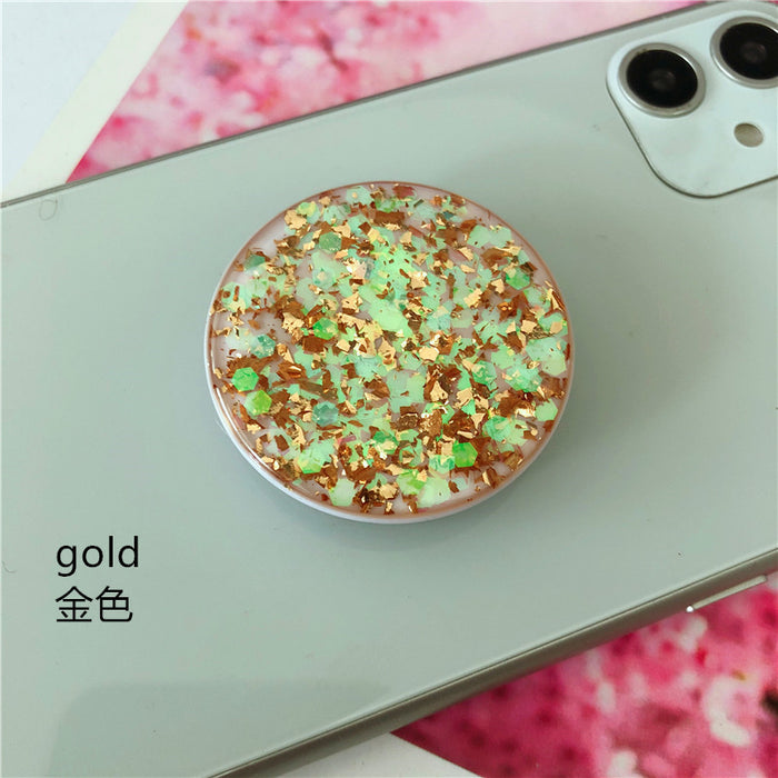 Wholesale Grip TPU Glitter Gold Foil Retractable Airbag MOQ≥2 JDC-PS-HWei005