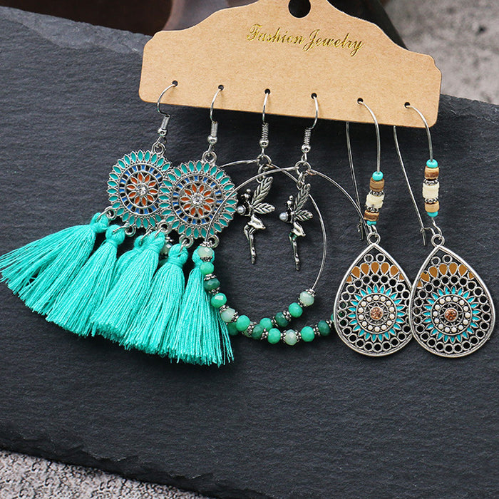 Wholesale set decoration creative drop shape alloy earrings JDC-ES-HH012