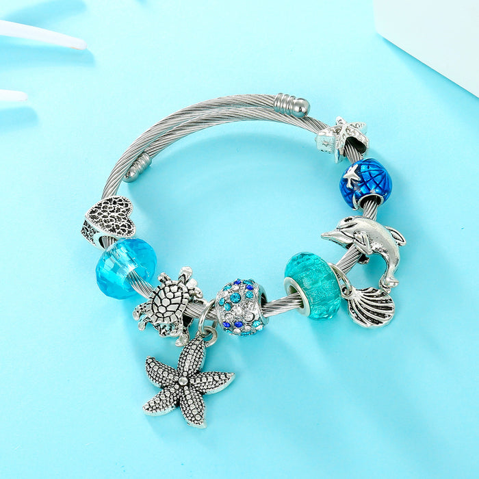 Jewelry WholesaleWholesale Titanium Steel Starfish Turtle DIY Alloy Bead Bracelet JDC-BT-GSPD008 Bracelet 嘉尚 %variant_option1% %variant_option2% %variant_option3%  Factory Price JoyasDeChina Joyas De China