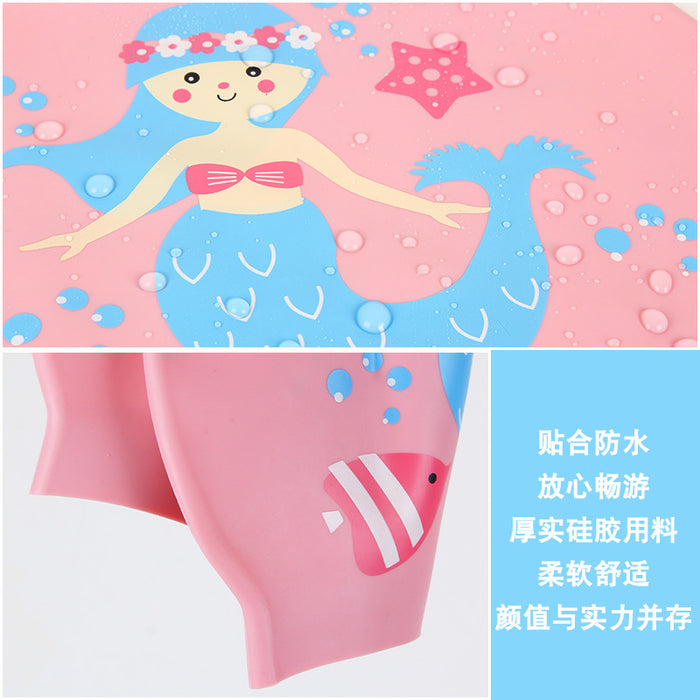 Wholesale Children's Silicone Swimming Caps Boys Girls Long Hair Waterproof JDC-SC-YYou001