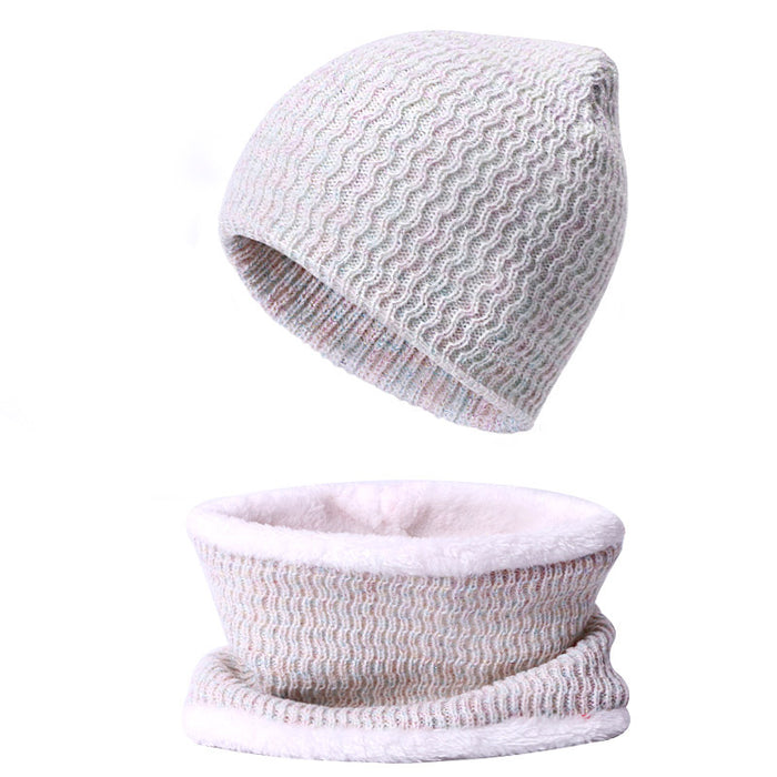 Wholesale Scarf Hat Two Piece Cotton Acrylic Fleece Thickening Warmth JDC-SF-Kaip010