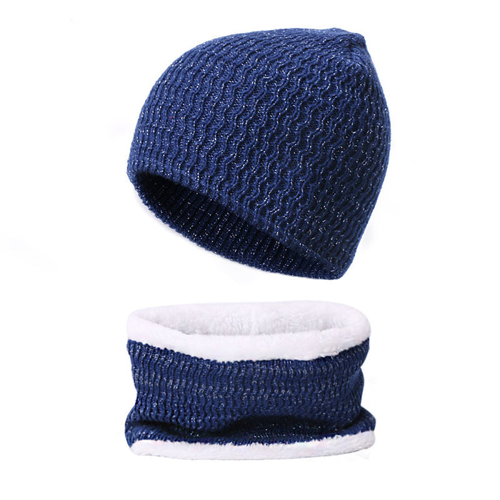 Wholesale Scarf Hat Two Piece Cotton Acrylic Fleece Thickening Warmth JDC-SF-Kaip010