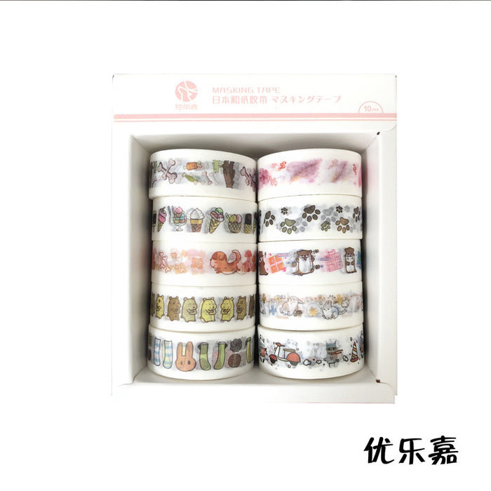 Wholesale Tape Paper Cartoon DIY Student 10pcs JDC-TP-WeiL002