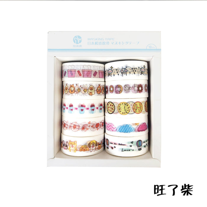 Wholesale Tape Paper Cartoon DIY Student 10pcs JDC-TP-WeiL002