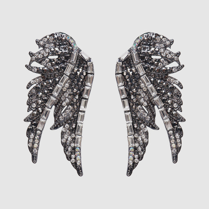 Jewelry WholesaleWholesale Wings Alloy Rhinestone Glass Earrings JDC-ES-ZhanS002 Earrings 瞻盛 %variant_option1% %variant_option2% %variant_option3%  Factory Price JoyasDeChina Joyas De China