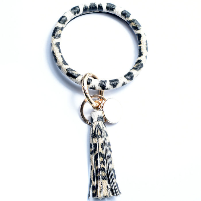 Jewelry WholesaleWholesale pure leather PU tassel pendant key chain bracelet JDC-BT-MaoL001 Bracelet 茂琳 %variant_option1% %variant_option2% %variant_option3%  Factory Price JoyasDeChina Joyas De China