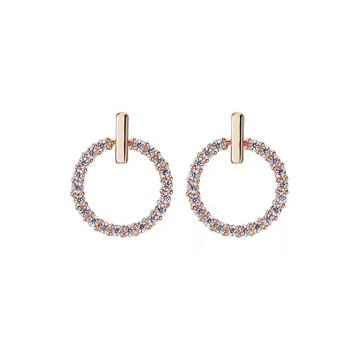 Jewelry WholesaleWholesale S925 silver needle short diamond earrings JDC-ES-Duoli010 Earrings 朵丽 %variant_option1% %variant_option2% %variant_option3%  Factory Price JoyasDeChina Joyas De China