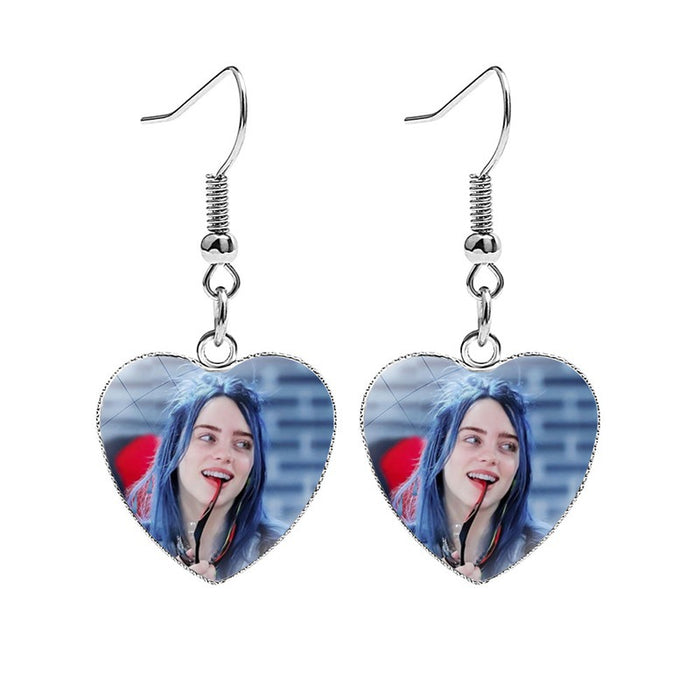 Wholesale Earrings Metal Love Time Gems Fan Souvenirs JDC-ES-NH018