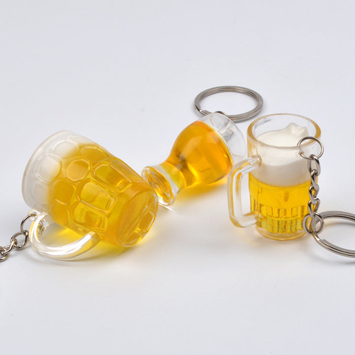 Jewelry WholesaleWholesale Acrylic Simulation Mini Beer Mug Keychain JDC-KC-SLi001 Keychains 胜丽 %variant_option1% %variant_option2% %variant_option3%  Factory Price JoyasDeChina Joyas De China