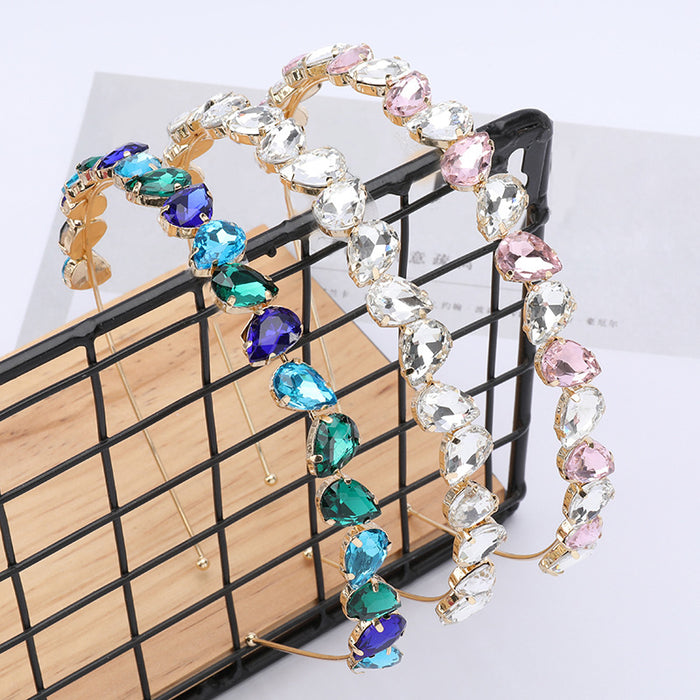 Jewelry WholesaleWholesale alloy rhinestone glass drill headband JDC-HD-JL068 Headband 氿乐 %variant_option1% %variant_option2% %variant_option3%  Factory Price JoyasDeChina Joyas De China