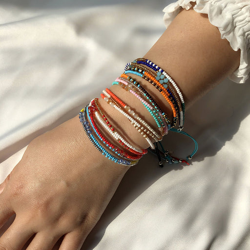 Jewelry WholesaleWholesale boho colorful bracelet for women diy braided rope hand beaded JDC-BT-YF004 Bracelet 友菲 %variant_option1% %variant_option2% %variant_option3%  Factory Price JoyasDeChina Joyas De China