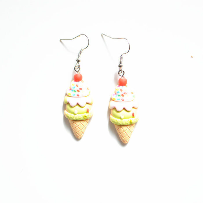 Wholesale Earrings Resin Ice Cream Unicorn Ice Cream Earrings JDC-ES-Xienuo013