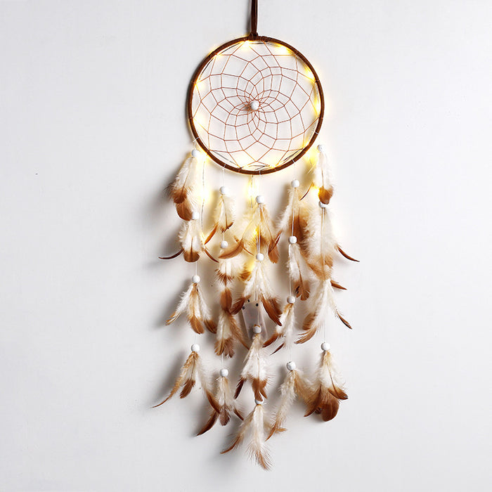 Jewelry WholesaleWholesale retro wind chime feather Dreamcatcher JDC-DC-MGu006 Dreamcatcher 梦罟 %variant_option1% %variant_option2% %variant_option3%  Factory Price JoyasDeChina Joyas De China