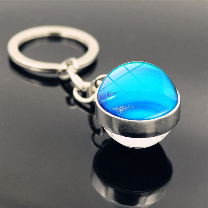 Jewelry WholesaleWholesale Zinc Alloy Glass Galaxy Nebula Glass Ball Keychain JDC-KC-Hengx002 Keychains 横湘 %variant_option1% %variant_option2% %variant_option3%  Factory Price JoyasDeChina Joyas De China