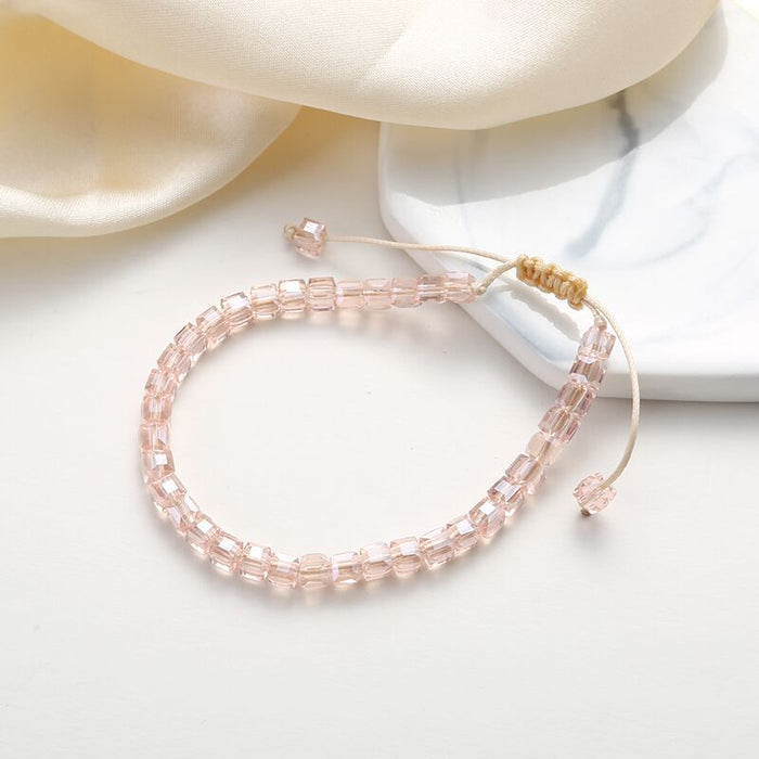 Wholesale DIY Handmade Symphony Crystal Square Beaded Bracelet JDC-BT-HuiH002