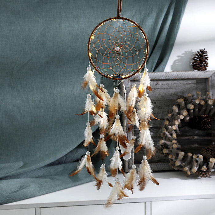 Jewelry WholesaleWholesale retro wind chime feather Dreamcatcher JDC-DC-MGu006 Dreamcatcher 梦罟 %variant_option1% %variant_option2% %variant_option3%  Factory Price JoyasDeChina Joyas De China