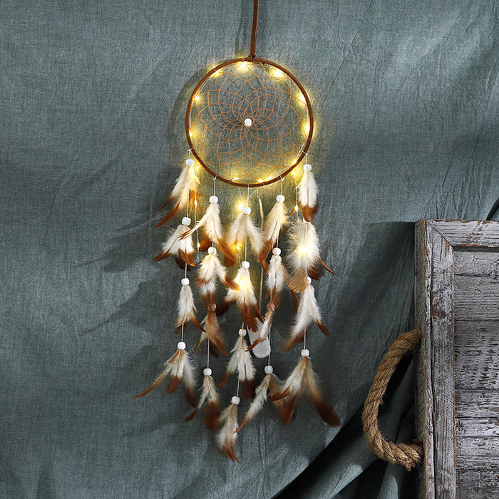 Jewelry WholesaleWholesale retro wind chime feather Dreamcatcher JDC-DC-MGu006 Dreamcatcher 梦罟 %variant_option1% %variant_option2% %variant_option3%  Factory Price JoyasDeChina Joyas De China