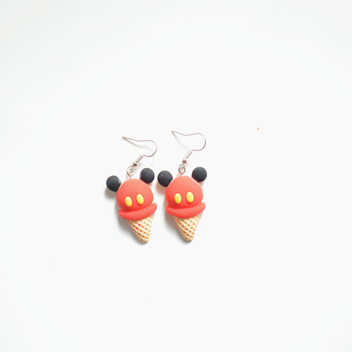 Wholesale Earrings Resin Ice Cream Unicorn Ice Cream Earrings JDC-ES-Xienuo013