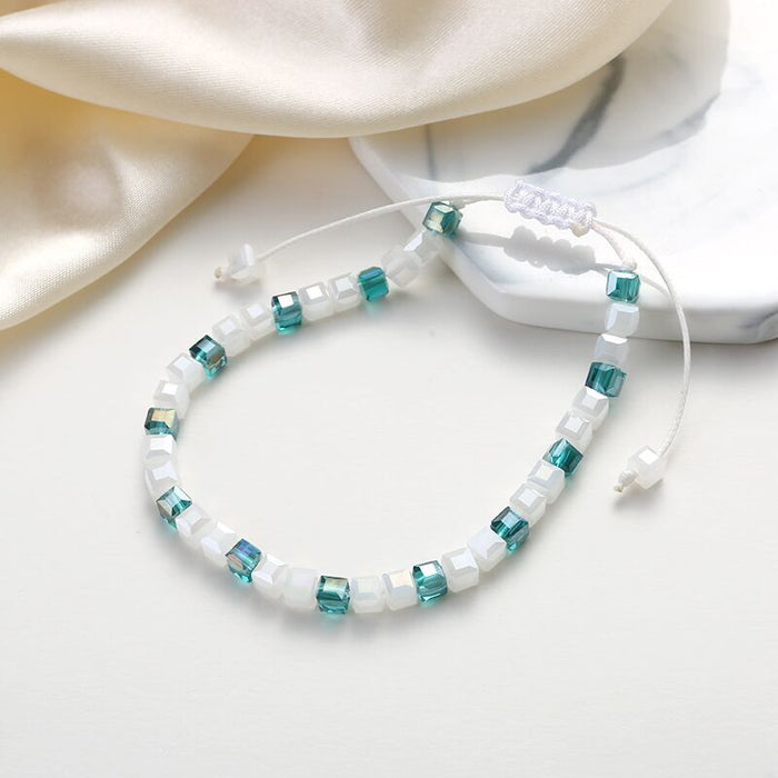 Wholesale DIY Handmade Symphony Crystal Square Beaded Bracelet JDC-BT-HuiH002