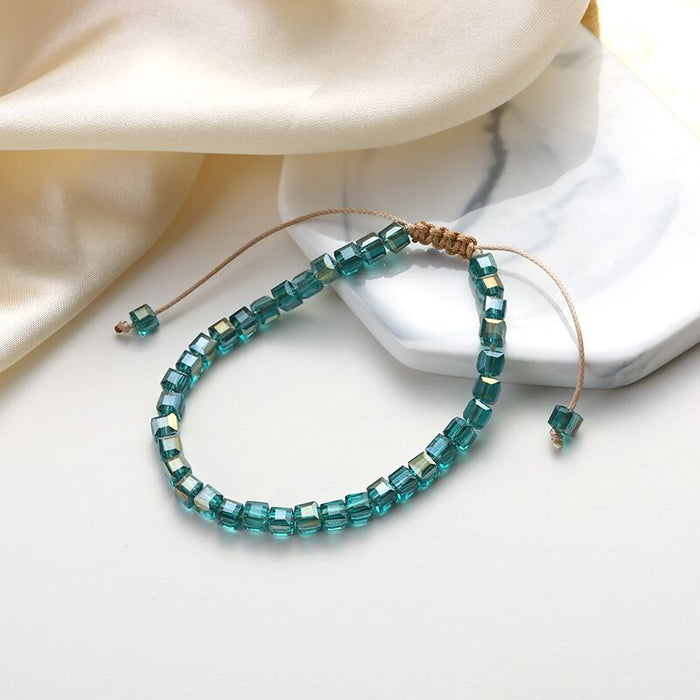 Wholesale DIY Handmade Symphony Crystal Square Beaded Bracelet JDC-BT-HuiH002