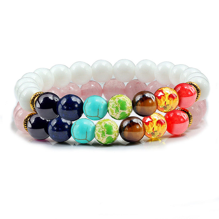 Jewelry WholesaleWholesale volcanic stone colorful Bracelet JDC-BT-JiuJ010 Bracelet 九江 %variant_option1% %variant_option2% %variant_option3%  Factory Price JoyasDeChina Joyas De China