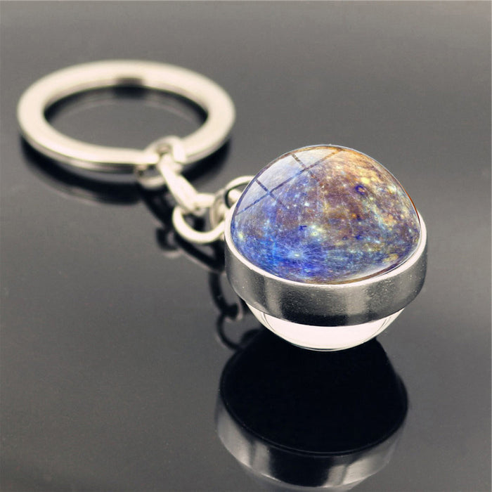 Jewelry WholesaleWholesale Zinc Alloy Glass Galaxy Nebula Glass Ball Keychain JDC-KC-Hengx002 Keychains 横湘 %variant_option1% %variant_option2% %variant_option3%  Factory Price JoyasDeChina Joyas De China