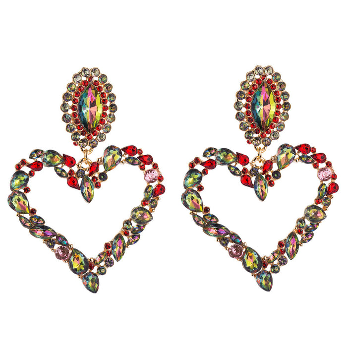 Jewelry WholesaleWholesale Heart Shaped Alloy Set Fancy Diamond Vintage Earrings JDC-ES-Hemin008 Earrings 和鸣 %variant_option1% %variant_option2% %variant_option3%  Factory Price JoyasDeChina Joyas De China