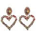 Jewelry WholesaleWholesale Heart Shaped Alloy Set Fancy Diamond Vintage Earrings JDC-ES-Hemin008 Earrings 和鸣 %variant_option1% %variant_option2% %variant_option3%  Factory Price JoyasDeChina Joyas De China