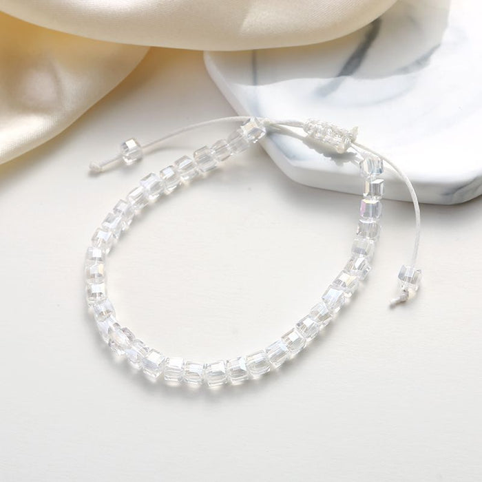 Wholesale DIY Handmade Symphony Crystal Square Beaded Bracelet JDC-BT-HuiH002