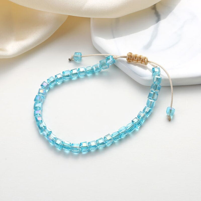 Wholesale DIY Handmade Symphony Crystal Square Beaded Bracelet JDC-BT-HuiH002