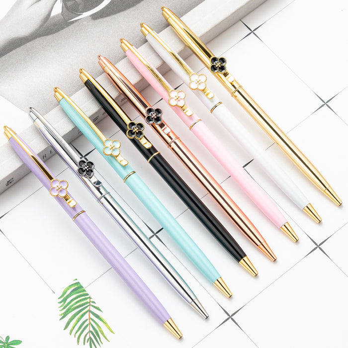 Jewelry WholesaleWholesale Clover Pen Multicolor Fashion Swivel Metal Ballpoint Pen JDC-BP-Huah032 Ballpoint pen 华豪 %variant_option1% %variant_option2% %variant_option3%  Factory Price JoyasDeChina Joyas De China