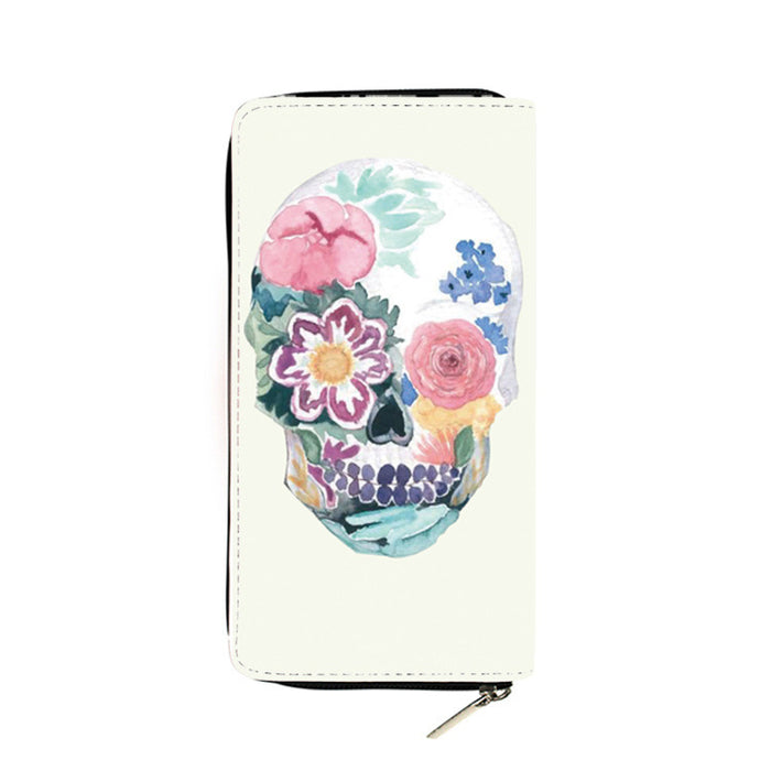 Wholesale skull and ghost series PU long wallet MOQ≥3 JDC-WT-Dengxin006