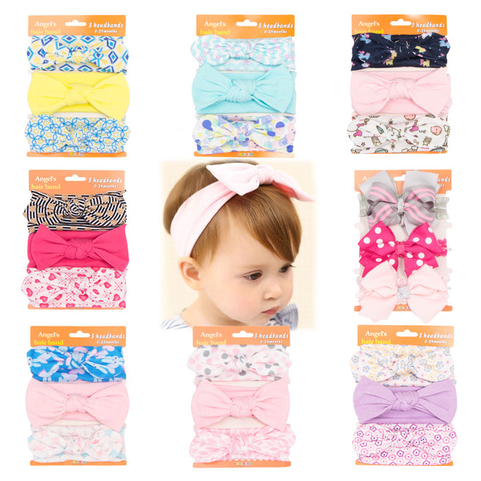 Jewelry WholesaleWholesale kids hair accessories set cute baby bow hair band MOQ≥2 JDC-HD-MeiQ001 Headband 美全 %variant_option1% %variant_option2% %variant_option3%  Factory Price JoyasDeChina Joyas De China