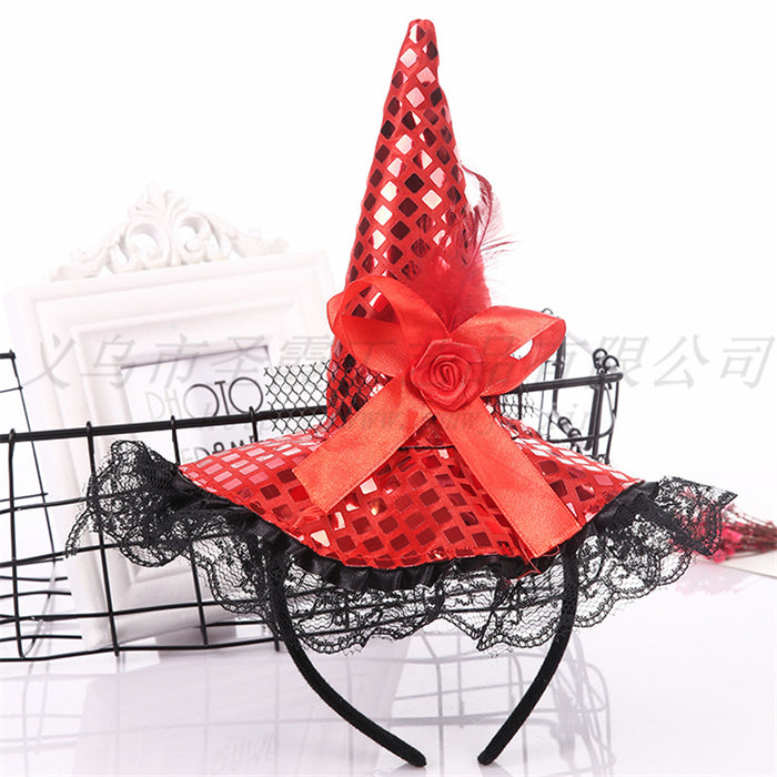 Wholesale Halloween Witch Hat Cloth Headband JDC-HD-SXia001