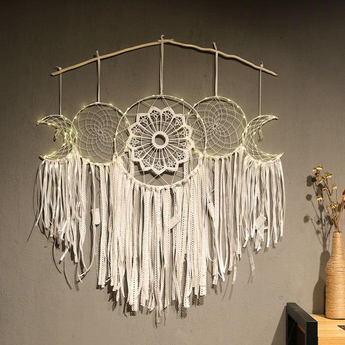 Wholesale Multi-Style White Tassel Dreamcatcher MOQ≥2 JDC-DC-RXin014