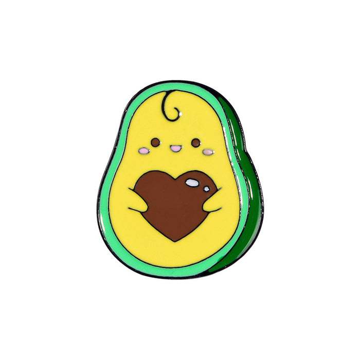 Wholesale Cartoon Avocado Alloy Brooch JDC-BC-ZhuoB010