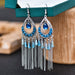 Jewelry WholesaleWholesale Chain Tassel Rhinestone Alloy Earrings JDC-ES-Daiq037 Earrings 黛茜 %variant_option1% %variant_option2% %variant_option3%  Factory Price JoyasDeChina Joyas De China