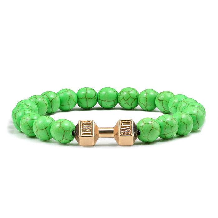 Jewelry WholesaleWholesale natural stone dumbbell Bracelet JDC-BT-JiuJ006 Bracelet 九江 %variant_option1% %variant_option2% %variant_option3%  Factory Price JoyasDeChina Joyas De China