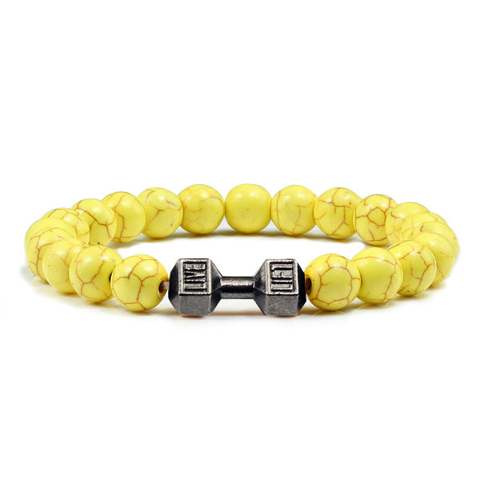 Jewelry WholesaleWholesale natural stone dumbbell Bracelet JDC-BT-JiuJ006 Bracelet 九江 %variant_option1% %variant_option2% %variant_option3%  Factory Price JoyasDeChina Joyas De China