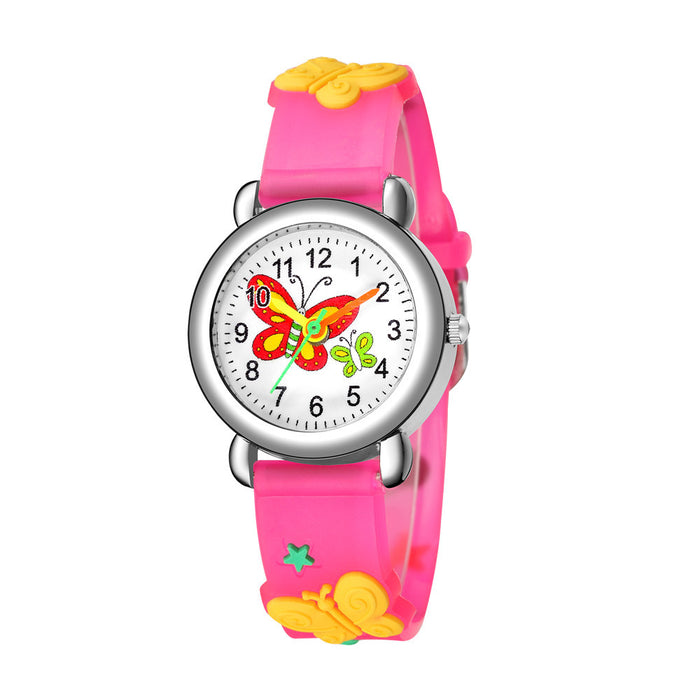 Wholesale Children's Watch Butterfly Plastic Quartz Watch JDC-WH-ShuangY001