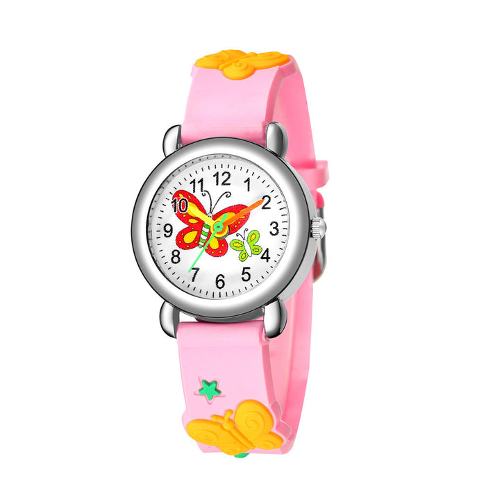 Wholesale Children's Watch Butterfly Plastic Quartz Watch JDC-WH-ShuangY001