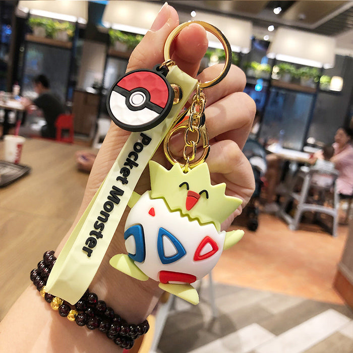 Wholesale cartoon silicone stereo car keychain pendant JDC-KC-LeZ006