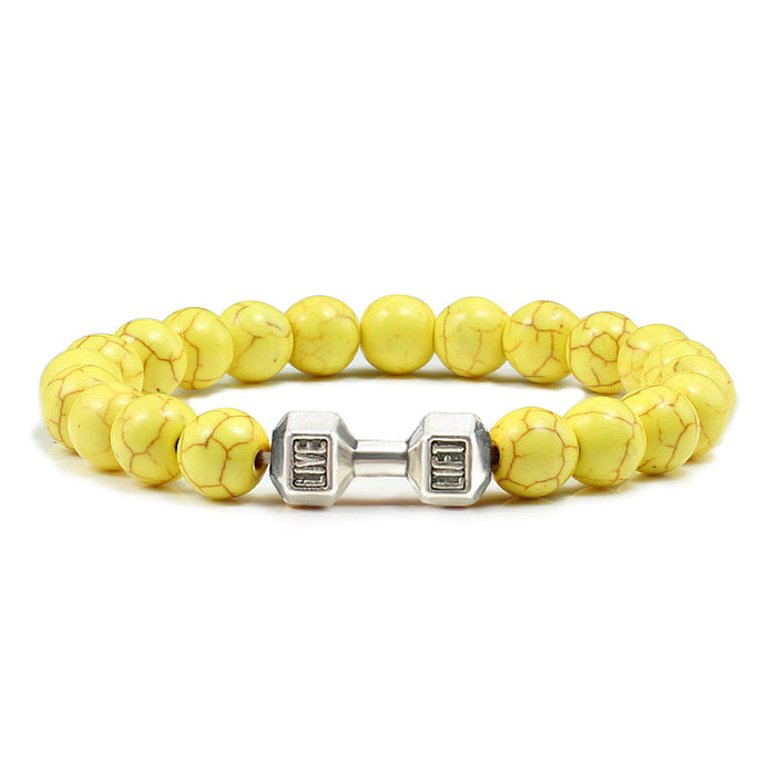 Jewelry WholesaleWholesale natural stone dumbbell Bracelet JDC-BT-JiuJ006 Bracelet 九江 %variant_option1% %variant_option2% %variant_option3%  Factory Price JoyasDeChina Joyas De China