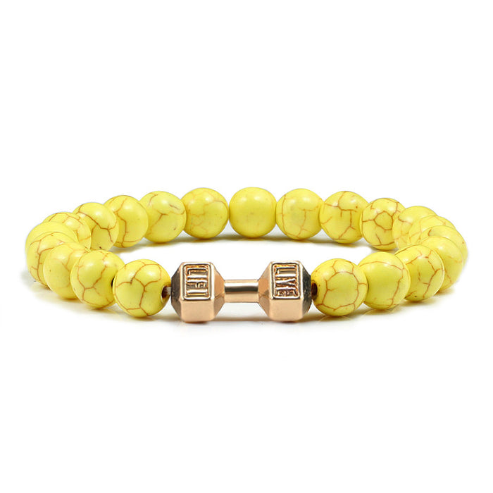 Jewelry WholesaleWholesale natural stone dumbbell Bracelet JDC-BT-JiuJ006 Bracelet 九江 %variant_option1% %variant_option2% %variant_option3%  Factory Price JoyasDeChina Joyas De China