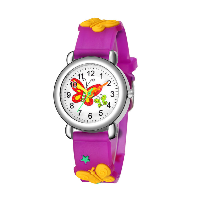 Wholesale Children's Watch Butterfly Plastic Quartz Watch JDC-WH-ShuangY001