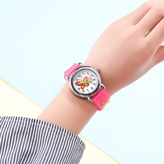 Wholesale Children's Watch Butterfly Plastic Quartz Watch JDC-WH-ShuangY001