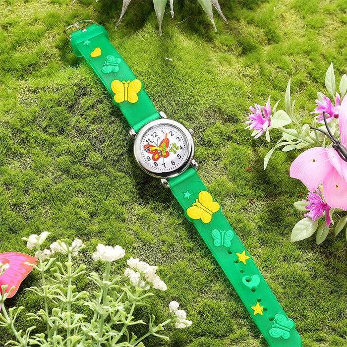 Wholesale Children's Watch Butterfly Plastic Quartz Watch JDC-WH-ShuangY001